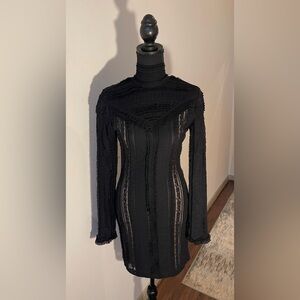 Cinq a Sept Black Lace Dress sz 4